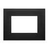 Black Large 4 Sided Faceplate on Black Large 4 Sided Backerplate for Oakville Fireplace Inserts - Napoleon