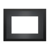Charcoal Large 4 Sided Faceplate on Black Large 4 Sided Backerplate for Oakville Fireplace Inserts - Napoleon