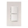 White Single Duplex Stack Switch - Innova