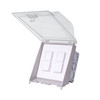 White Dual Weatherproof Recessed Switch - Innova