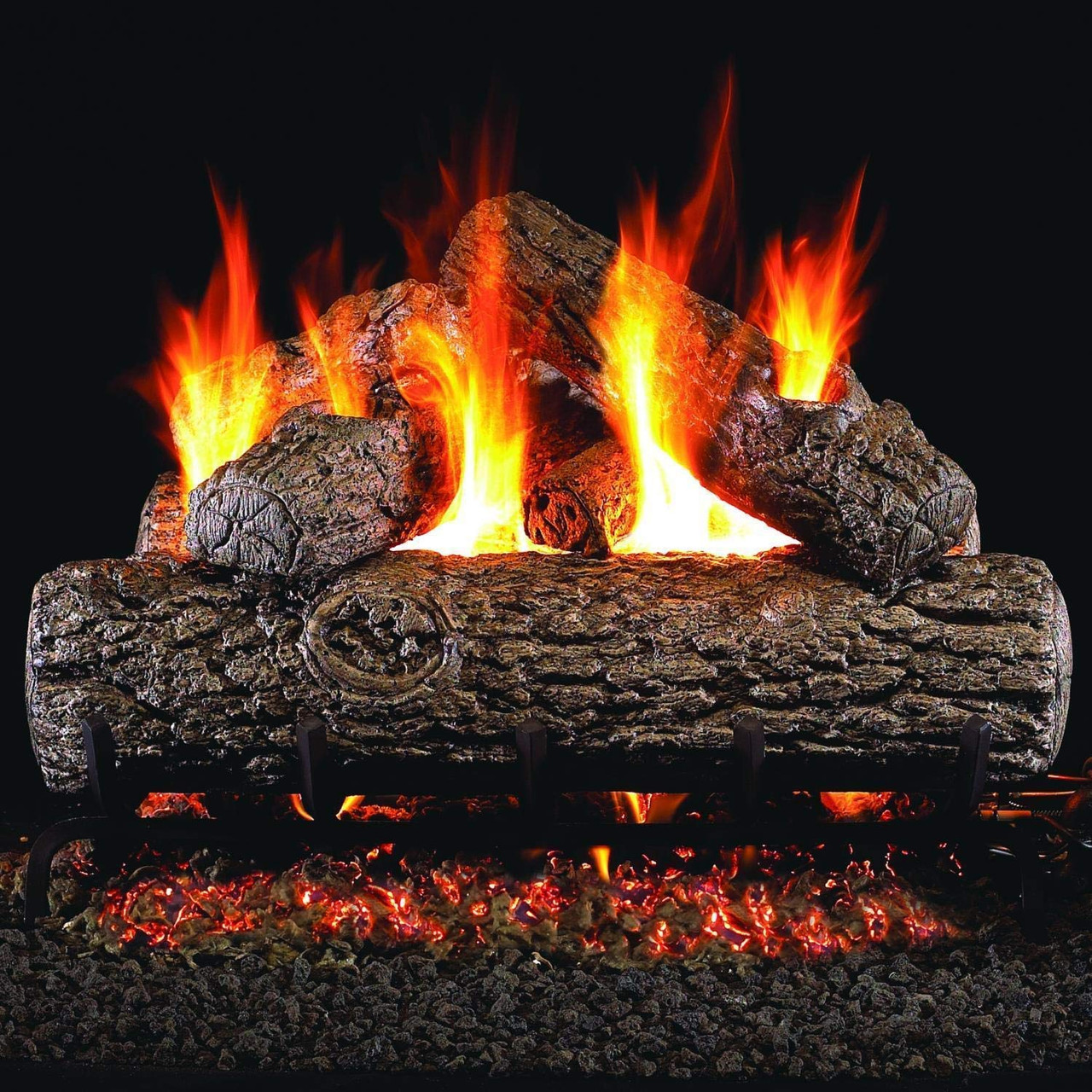 Real Fyre W White Birch Vented GAS Logs, 18 inch