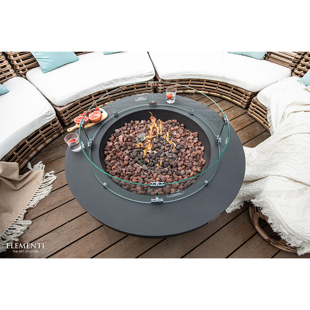 Elementi Lunar Bowl Fire Table - Thumbnail 4