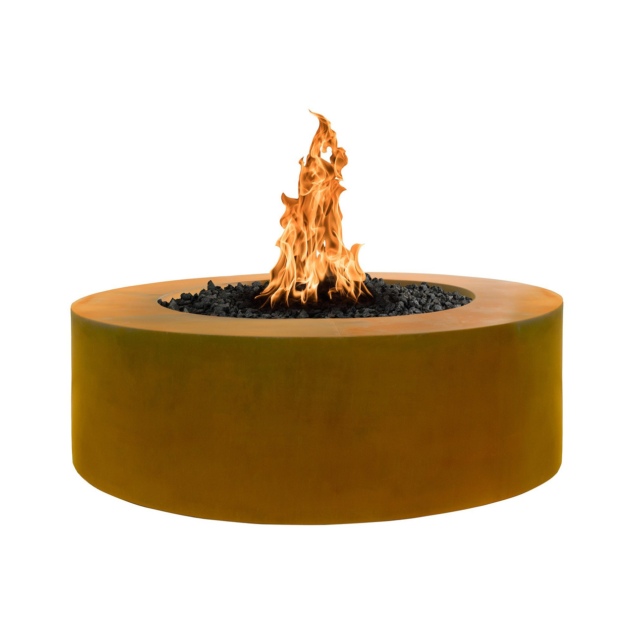 Unity Corten Steel Fire Pit 18" Tall The Outdoor Plus AMS Fireplace