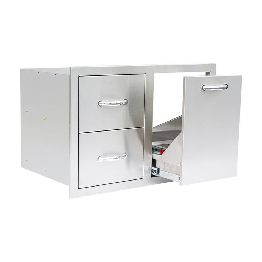 33" 2 Drawer & Vented LP Tank Pullout Drawer Combo - Thumbnail 2