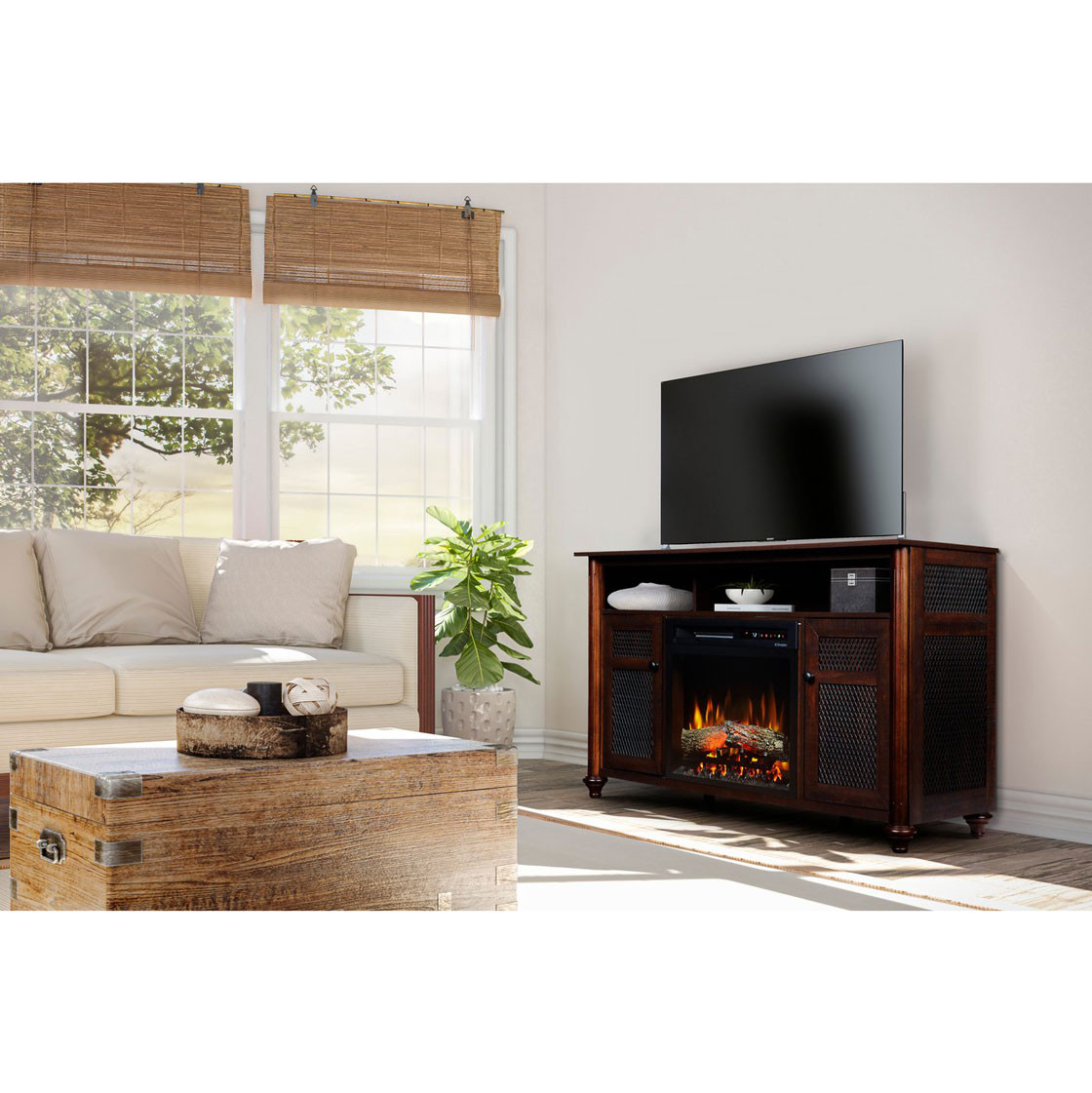Dimplex Xavier TV Stand Electric Fireplace - Thumbnail 5