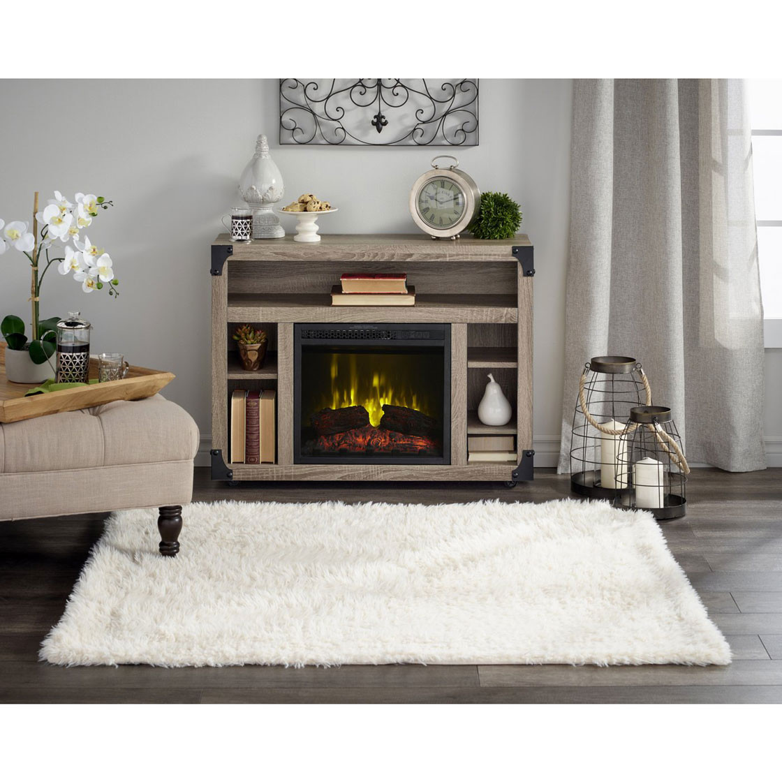 Dimplex Chelsea TV Stand with Electric Fireplace Package - Thumbnail 2