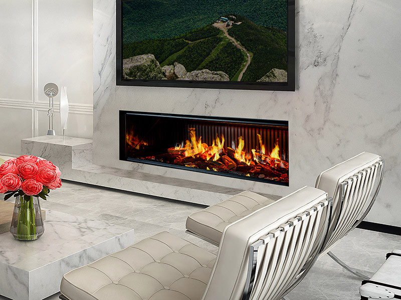 The DaVinci 59 GreenSmart Electric Single-Sided Fireplace™ - By