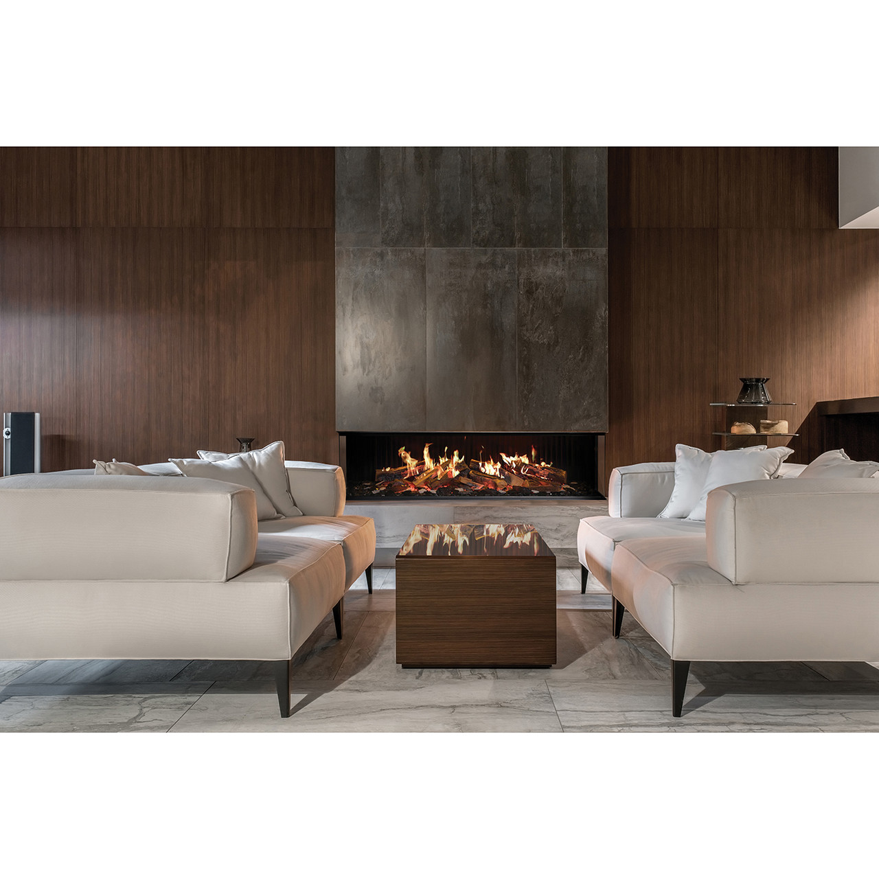 The DaVinci 59 GreenSmart Electric Right Corner Fireplace™ - By