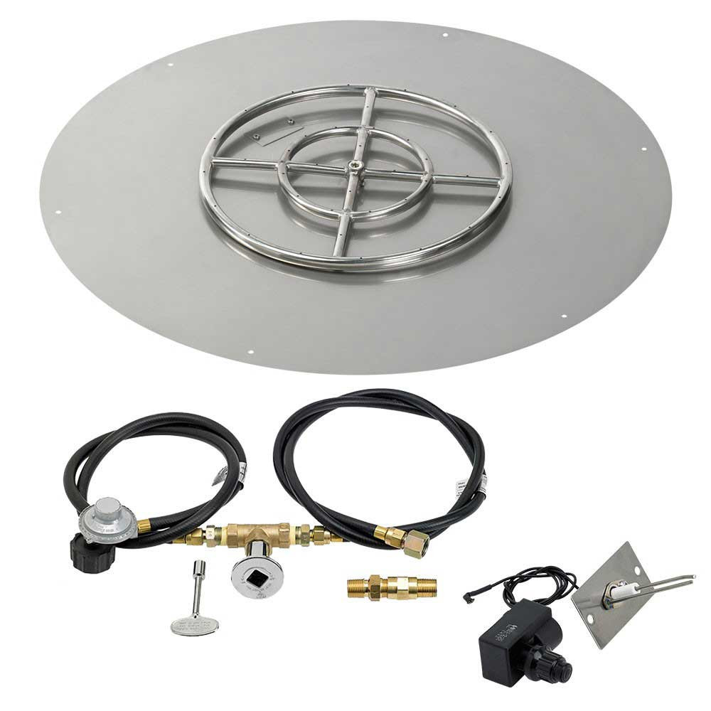 36 Inch Round Flat Pan Spark Ignition Kit (24 Inch Ring) Propane