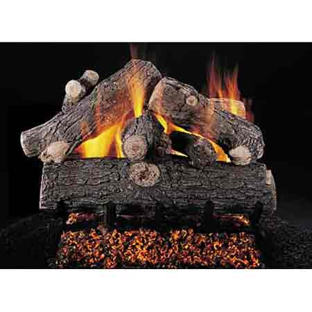 Rasmussen 24 Inch Prestige Oak Ceramic Log Set - Single Face PR248 |  AMSFireplace.com: Fireplace u0026 Accessories, Fire Logs, Vented Fire Logs