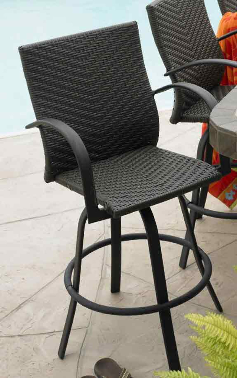 swivel wicker outdoor bar stools