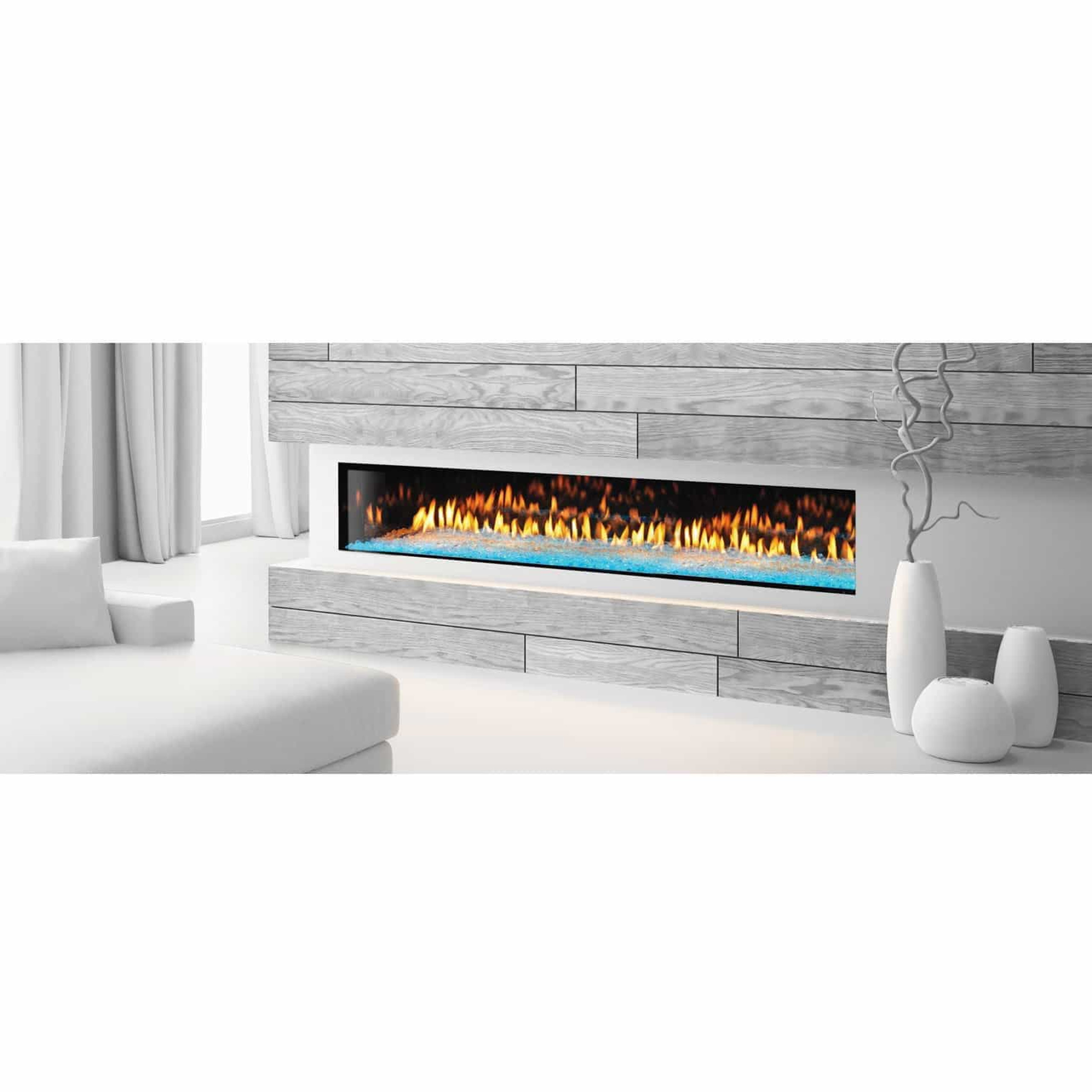Mendota ML72 FullView Decor Linear Gas Fireplace