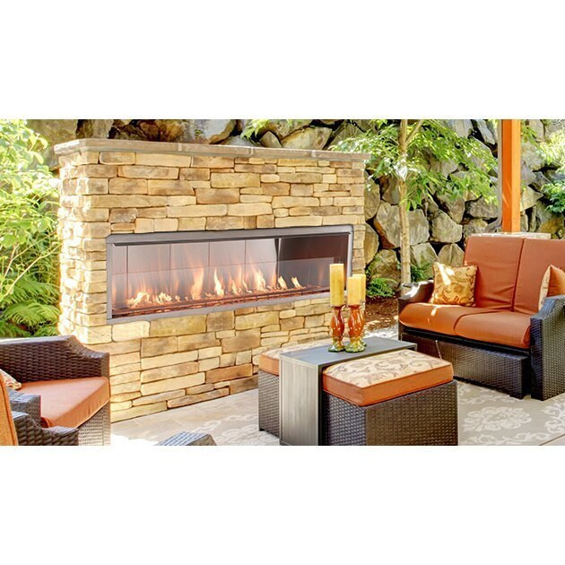 36" Barcelona Lights Outdoor VentFree Gas Fireplace Astria AMS