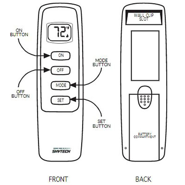 Remote [on/off + thermostatic control] (RX60) Montigo