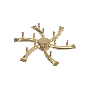 Warming Trends Crossfire CFB Original Brass GAS Fire Pit Burner Kit, 300K BTU 30.5 x 30.5-Inch / Natural GAS / 42-Inch Round Plate