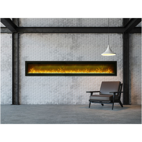 100" Symmetry Series Linear Electric Fireplace - Amantii | Living Room