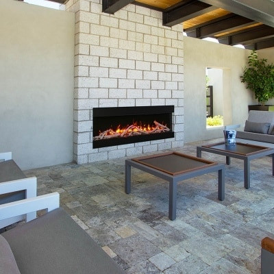 60" Tru-View-Slim Electronic Fireplace - Amantii | Living Room