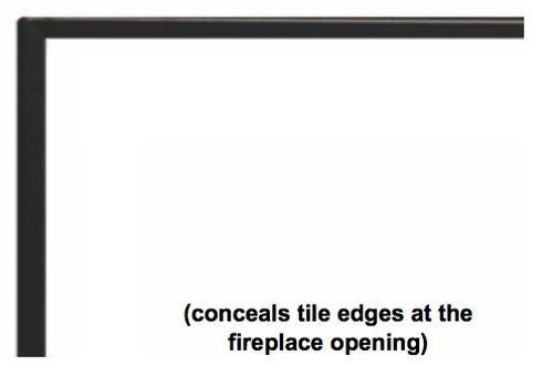 Trim Kit, Beveled, Adjustable, 1-in. Black - American Hearth