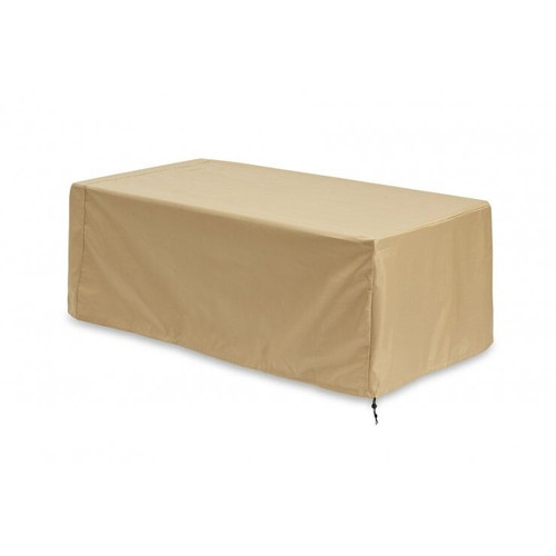 Outdoor Greatroom One-way Breathability: Exterior of material is water resistant, but is one-way breathable to allow interior moisture out.
Tear resistant Ripstop laminating.
Tan color keeps the cover cool to the touch in the sun
Passes AATC 169-2009 Resistance to Weathering testing standards.
Polyester velvet interior protects finish surfaces and materials.
Draw string cord at base to secure cover
Fits Model:

Kenwood Linear Dining Height (KW-1242-K)
Outdoor Greatroom Rectangular Vinyl Cover - CVR8355