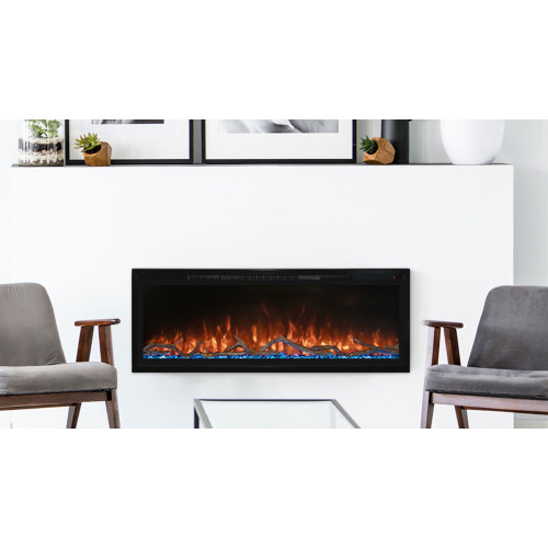 Landscape Spectrum Slimline Built-In Electric Fireplace 60" - Modern Flames - Front View