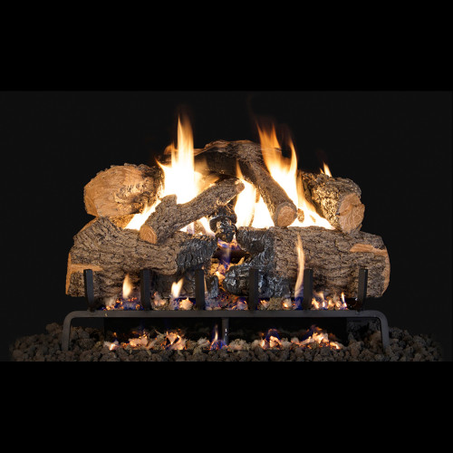 Real Fyre 18-Inch Charred Angel Oak Standard Gas Log Set | Front view