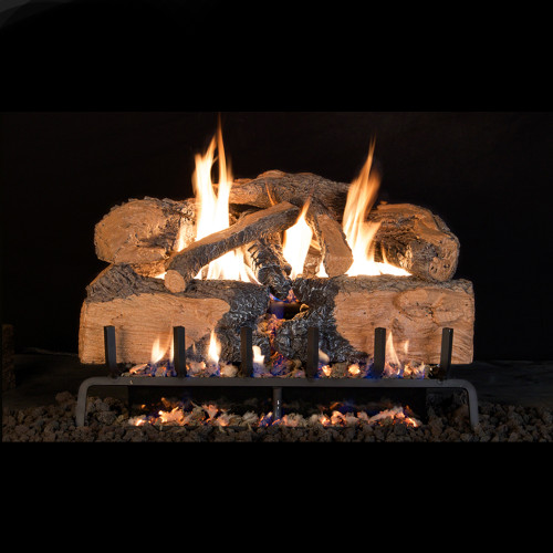 Real Fyre 18-inch Charred Angel Split Oak Standard Gas Log Set  - Front view