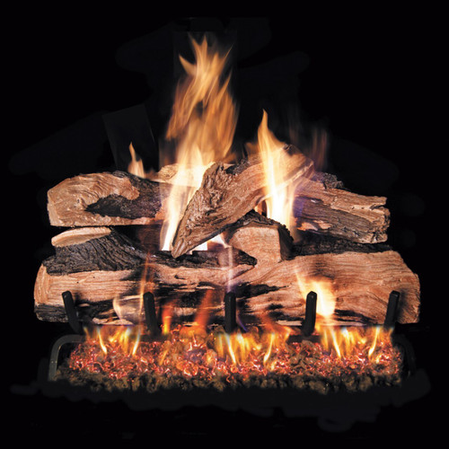 Real Fyre Split Oak Designer Plus Standard Gas Log Sets 30" - Front View
