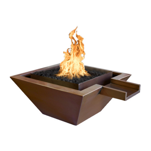 Maya Raised Copper Fire & Water Bowl | The Outdoor Plus - Front View