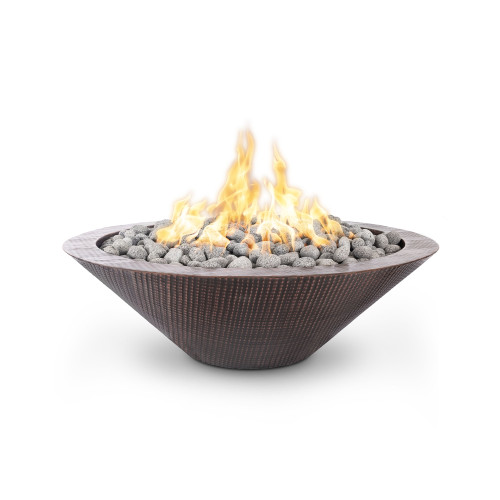 Cazlon Fire Pit - Hammered Copper | The Outdoor Plus - Front View
