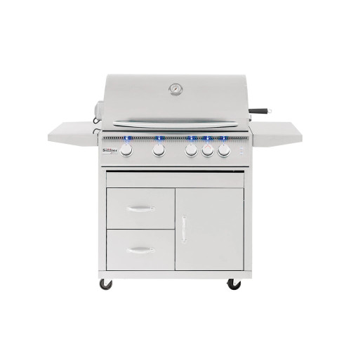 SIZ32 & SIZPRO32 Grill Cart Assembled Door & 2-Drawer Combo - Summerset Grills