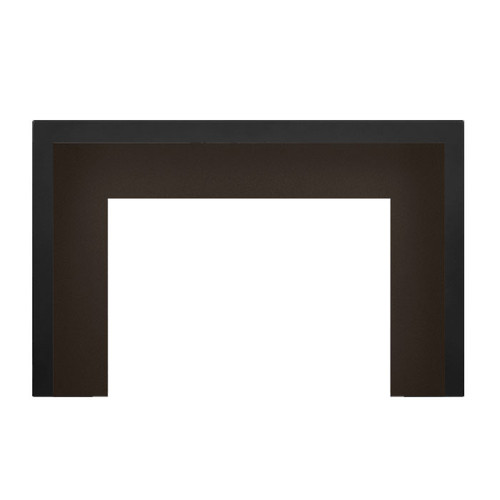 Copper Large 3 Sided Faceplate on Black Small 3 Sided Backerplate for Oakville Fireplace Inserts - Napoleon