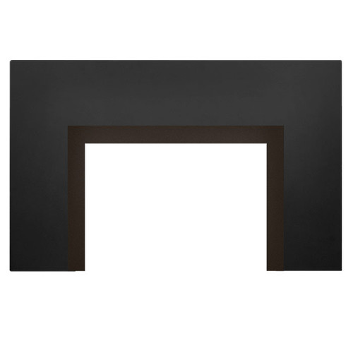 Copper Small 3 Sided Faceplate on Black Large 3 Sided Backerplate for Oakville Fireplace Inserts - Napoleon