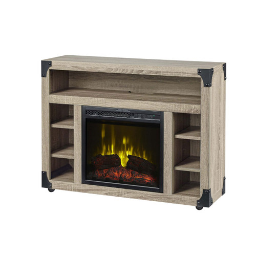 Chelsea TV Stand Electric Fireplace, Distressed Oak - Dimplex