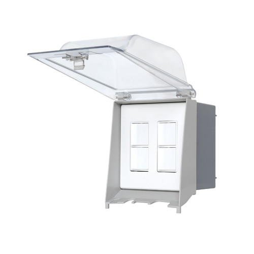 White Dual Weatherproof Surface Mount Switch - Innova