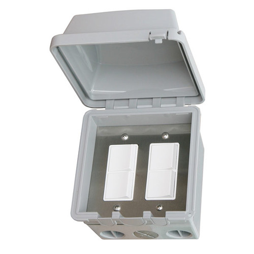 Infratech Dual Surface Mount Duplex Switch With Weatherproof Cover - 14-4325