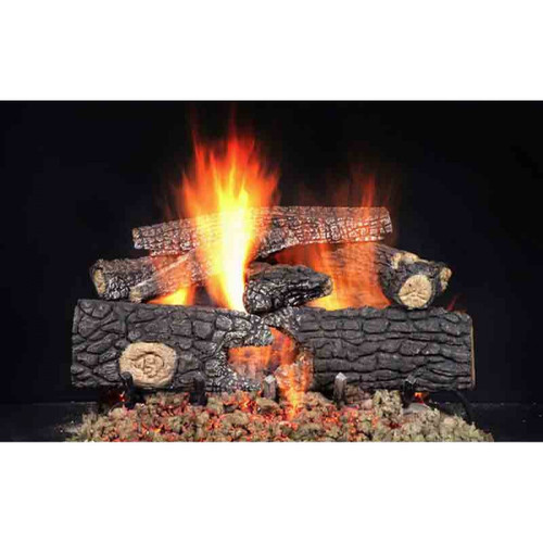 24" Fireside Realwood Log Set with LP Safety Pilot Hearth Kit  - Majestic