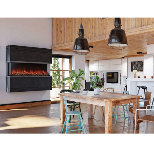 Landscape Pro Multi-Sided Built-In Electric Fireplace 96" - Modern Flames | 3-Sided