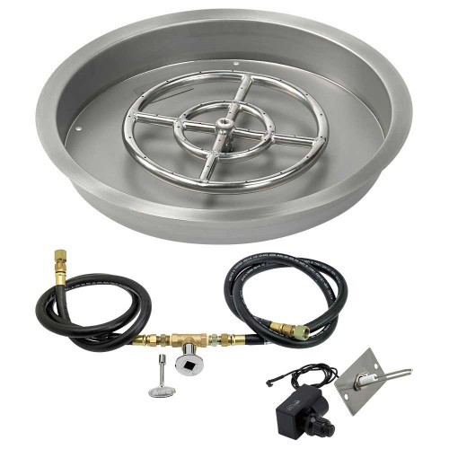 19" Round Drop-In Pan With Spark Ignition Kit SS-RSPKIT-N-19