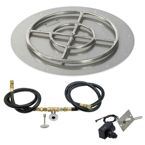 24 Inch Round Flat Pan Spark Ignition Kit (18 Inch Ring) - Natural Gas SS-RFPKIT-N24