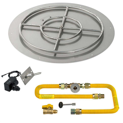 30 Inch Round Flat Pan Spark Ignition Kit (24 Inch Ring) - Natural Gas SS-RFPKIT-N30