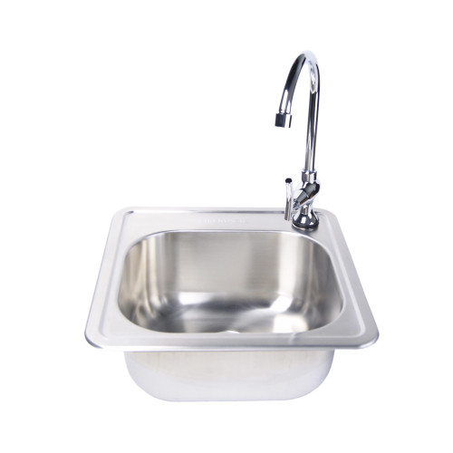 Stainless Steel Faucet Set - Front View