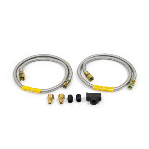 Grill & Side Burner Built-In Connector Package 3021 - Natural Gas - Front view