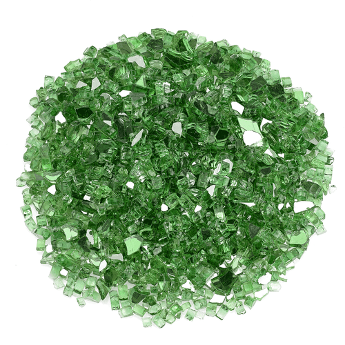 Evergreen - 1/4" Reflective Fire Glass - 10lbs | American Fire Glass