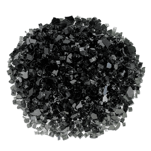 True Black - 1/4" Classic Fire Glass - 10lbs | American Fire Glass