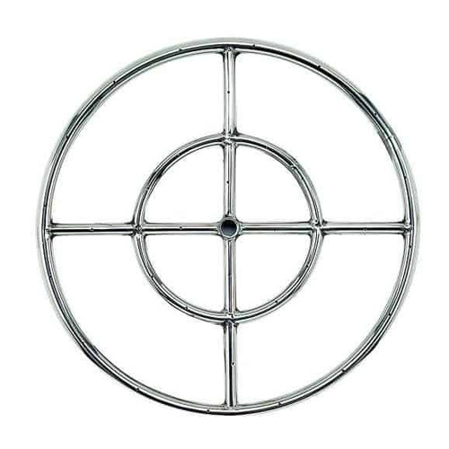 18" Double Ring Burner - Stainless Steel w/ 1/2" Inlet