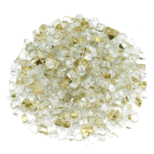 1/2" Gold Reflective Fire Glass - 10lbs | AMS FIreplace