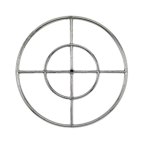 24 " Double Ring Burner - Stainless Steel w/ 1/2" Inlet