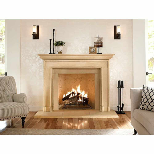The Carmela - Concrete Fireplace Surround - Front Living Room