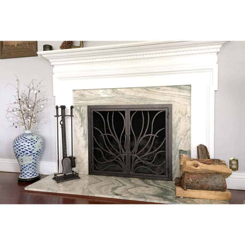 Coral - Fireplace Door - Side View