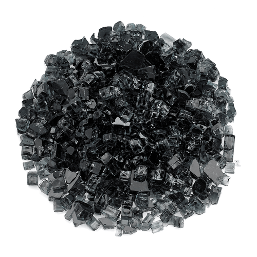 Black - 1/2" Classic Fire Glass - 10lbs | American Fire Glass